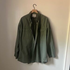 Green Button-Up Shirt